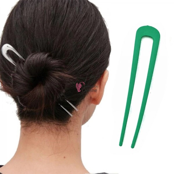 Accesoriu de par modern Japonez pentru cocuri din metal JPN00AA Verde